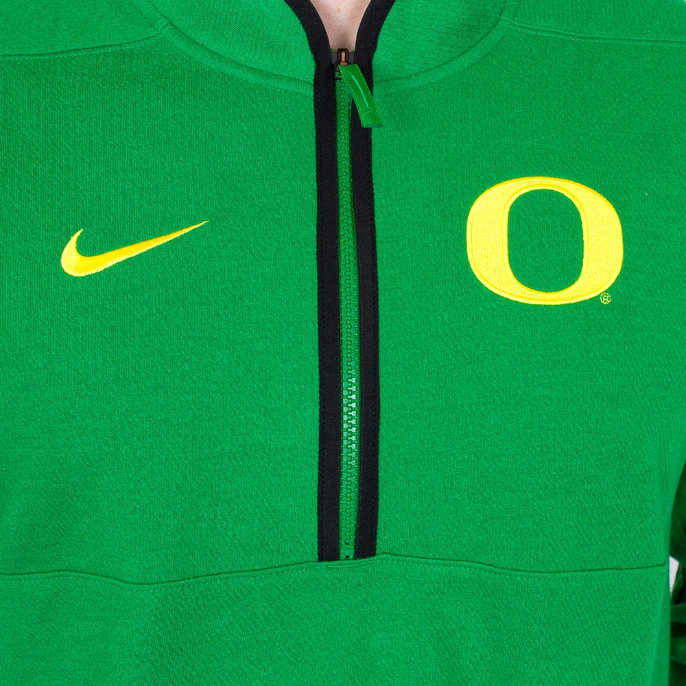 Classic Oregon O, Nike, Green, Pullover, Performance/Dri-FIT, Men, 1/4-zip, Sweatshirt, 853990